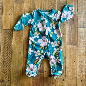 Carter’s Fleece Floral Footie Pajamas